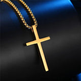 Womens Cross Necklace Stainless Steel Pendant Chain