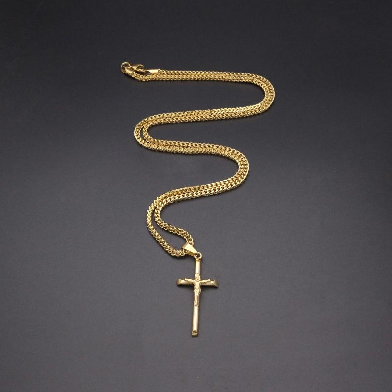 Stainless Steel Cross Necklace for Women - Gift for Men