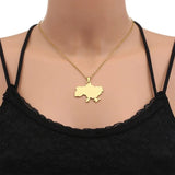 Ukraine Map Pendant Necklace for Women Girls Ukrainian Party Jewelry