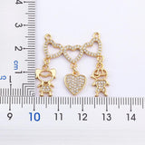 Personalized Heart Zircon Pendant Necklace Plated Family Birthday Jewelry