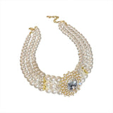 Exaggerated Retro Rhinestone Choker Necklace