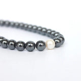 Magnetic Hematite Pearl Necklace Choker for Women