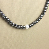 Magnetic Hematite Pearl Necklace Choker for Women