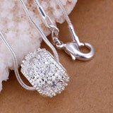 925 Sterling Silver Snake Chain Pendant Necklace For Women
