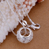 925 Sterling Silver Snake Chain Pendant Necklace For Women