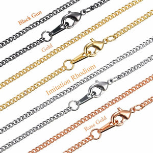 12 pcs 2mm Link Chain Necklace with Lobster Clasp, 40-55cm