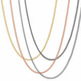 12 pcs 2mm Link Chain Necklace with Lobster Clasp, 40-55cm