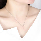 Trustdavis 925 Silver Box Chain Necklace for Women