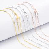 Trustdavis 925 Silver Box Chain Necklace for Women