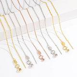 Trustdavis 925 Silver Box Chain Necklace for Women