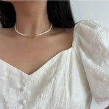 French Baroque Pearl Necklace Natural Freshwater OT Clavicle Chain