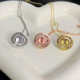 Saturn Rhinestone Planet Necklace for Women