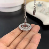 Saturn Rhinestone Planet Necklace for Women