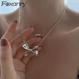 Sweet Big Bowknot Clavicle Chain Necklace
