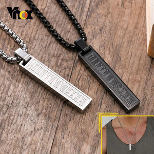 Roman Numeral Bar Necklace for Men