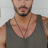 Roman Numeral Bar Necklace for Men