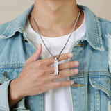 Roman Numeral Bar Necklace for Men