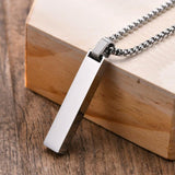 Roman Numeral Bar Necklace for Men