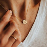 Delicate Birth Flowers Necklace Zola Flower Month Disc Necklace