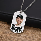 Custom Photos Dog Tag Necklace Stainless Steel Personalized Collar