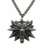 Wizard 3 Joker Pendant Necklace Geralt Wolf Metal Chain