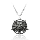 Wizard 3 Joker Pendant Necklace Geralt Wolf Metal Chain