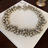 Punk Style Metal Ball Pendant Necklace Women's Personality