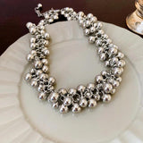 Punk Style Metal Ball Pendant Necklace Women's Personality