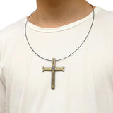 One Piece Dracule Mihawk Cross Sword Necklace Retro Pendant Choker
