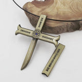 One Piece Dracule Mihawk Cross Sword Necklace Retro Pendant Choker