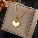 Stainless Steel Geometric Necklace Women Party Jewelry