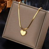 Stainless Steel Geometric Necklace Women Party Jewelry