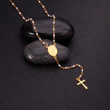 Stainless Steel Religious Cross Jesus Choker Necklace For Women