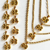 Personalized Year Number Necklaces for Women - 1991-1999 Birthday Gift