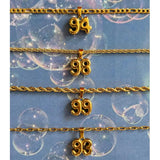 Personalized Year Number Necklaces for Women - 1991-1999 Birthday Gift
