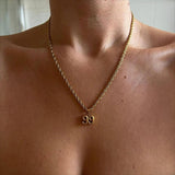 Personalized Year Number Necklaces for Women - 1991-1999 Birthday Gift