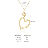 Irregular Triple Hearts Pendant Necklace Collar Adjustable Link Chain