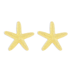 Metal Starfish Earrings & Necklace Set for Women