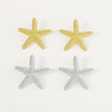 Metal Starfish Earrings & Necklace Set for Women