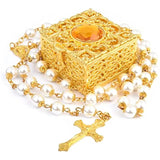 Catholic Rosary Beads Necklace Mary Cross Pendant