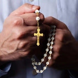 Catholic Rosary Beads Necklace Mary Cross Pendant