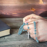 Catholic Rosary Beads Necklace Mary Cross Pendant