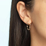 Sun & Moon Earrings Set CZ Crystal Stud Piercings