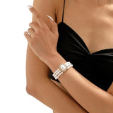 Multi-Layer Pearl Necklace Punk Ladies Wedding Charm Jewelry