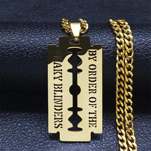 Peaky Blinders Stainless Steel Chain Necklace Punk Blade Jewelry N2243S