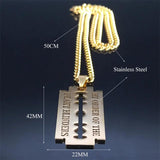 Peaky Blinders Stainless Steel Chain Necklace Punk Blade Jewelry N2243S