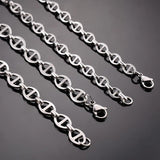 6mm 8mm Stainless Steel Chain Necklace Hip Hop Punk Jewelry