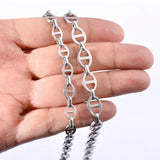 6mm 8mm Stainless Steel Chain Necklace Hip Hop Punk Jewelry