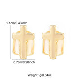 Hip Hop 2pcs Teeth Caps Grillz Cross CZ Micro Pave Top & Bottom Grills