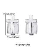 Hip Hop 2pcs Teeth Caps Grillz Cross CZ Micro Pave Top & Bottom Grills